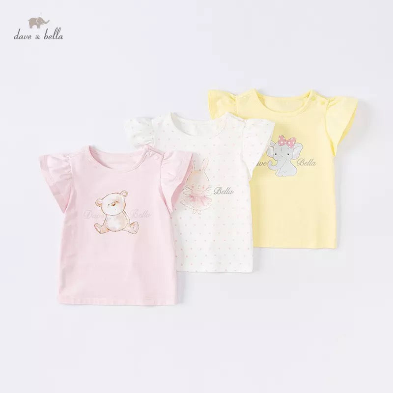 dave&bella デイブベラ ガーリーアニマルTシャツ DB2222277