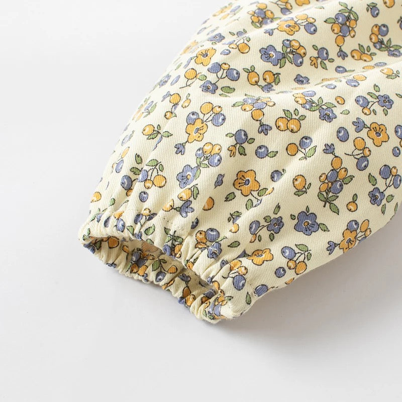 dave&bella デイブベラ イエローブルーフローラルワンピース DB3222714