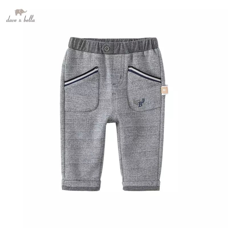 【100cm last 1】dave&bella デイブベラ ネイビーストライプポイントグレーパンツ DB1220745
