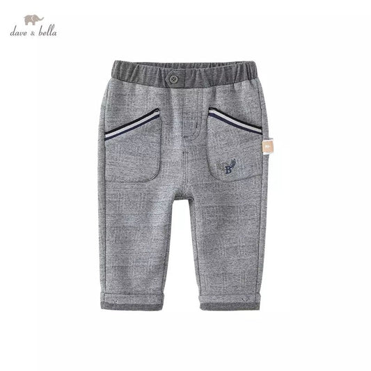 【100cm last 1】dave&bella デイブベラ ネイビーストライプポイントグレーパンツ DB1220745