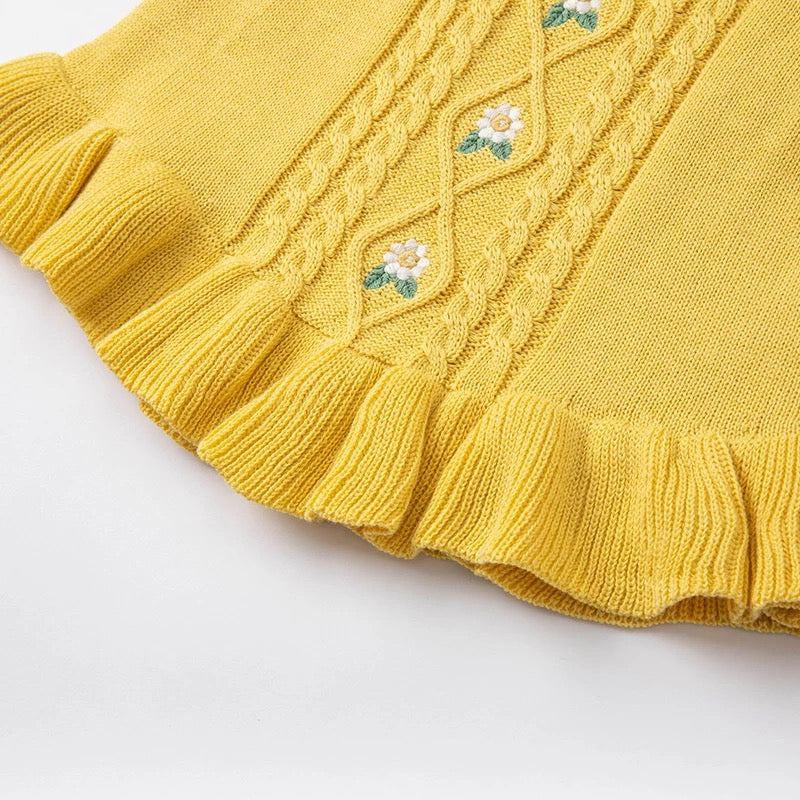 dave&bella デイブベラ フラワー刺繍イエローベスト DB1221228