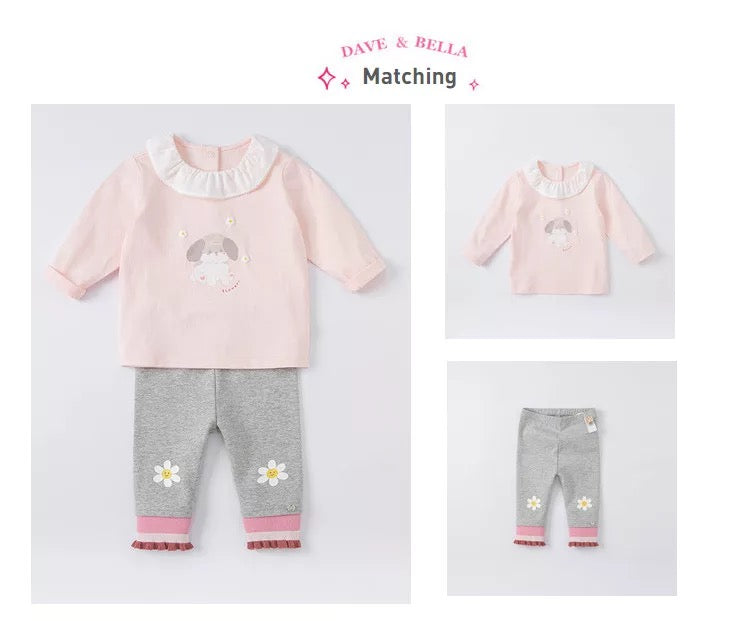 dave&bella Dave Bella loose animal print tops DB1220343