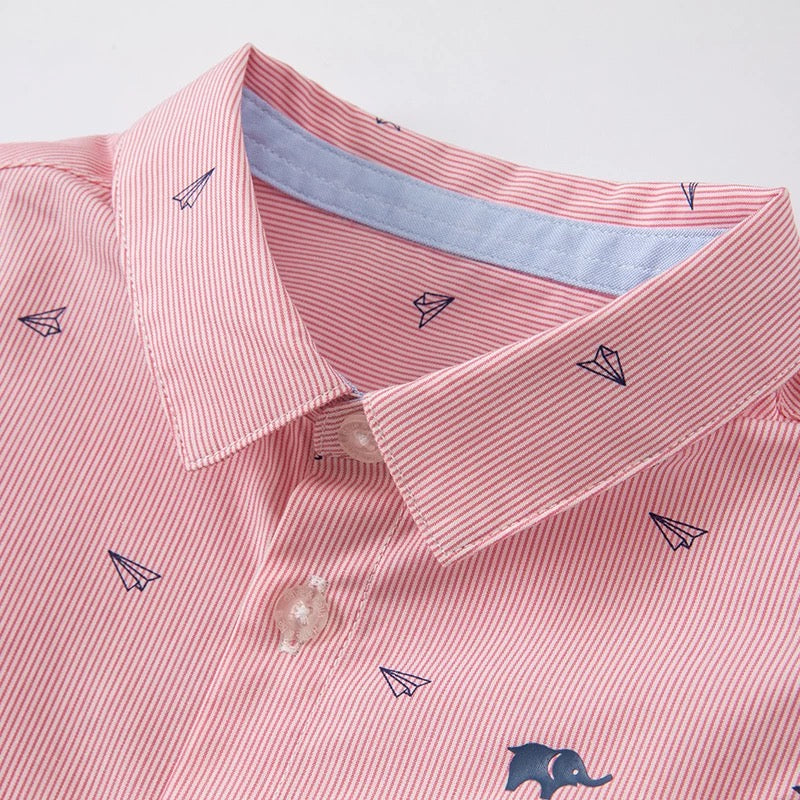 dave&bella Dave Bella Paper Plane Design Red Stripe Shirt DB1220683