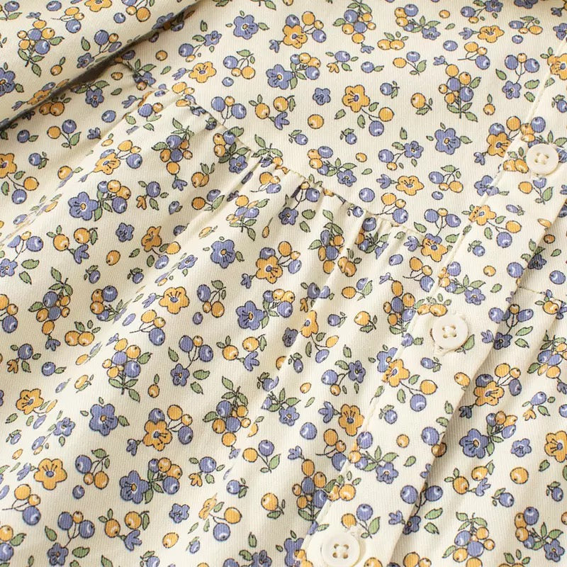 dave&bella デイブベラ イエローブルーフローラルワンピース DB3222714