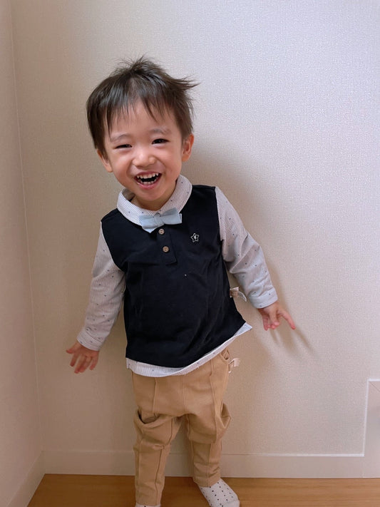 dave&bella Dave Bella Vest Docking Star Shirt Setup with Bowtie DB1220642