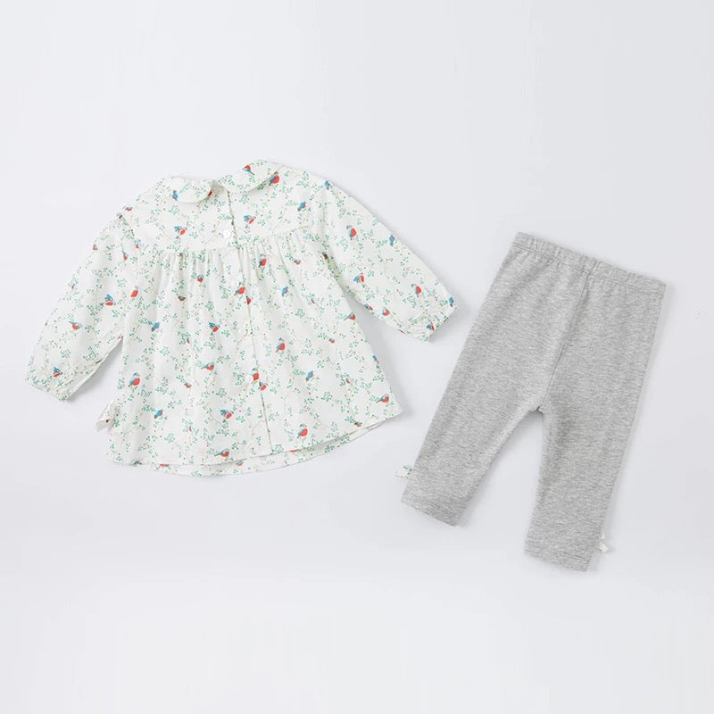 dave&bella デイブベラ バードデザインブラウスセットアップ DB1220238 90cm