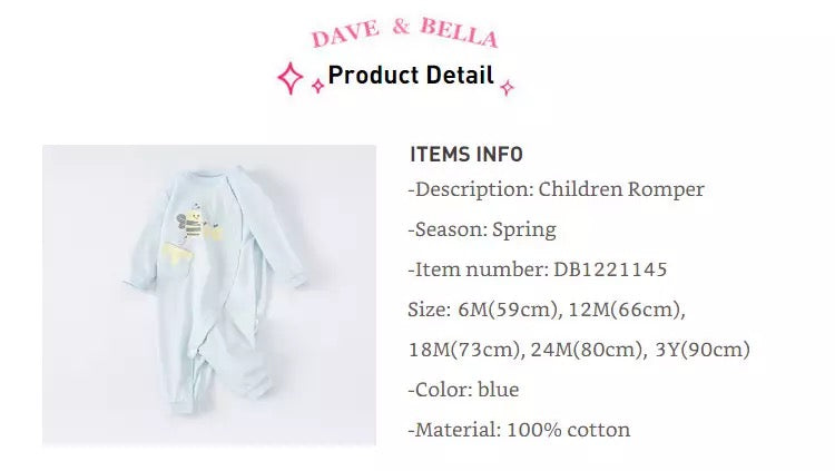 dave&bella Dave Bella Hachi Design Romper DB1221145