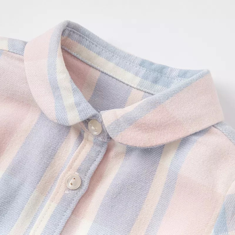 dave&bella Pale color check blouse DB1221686 90cm