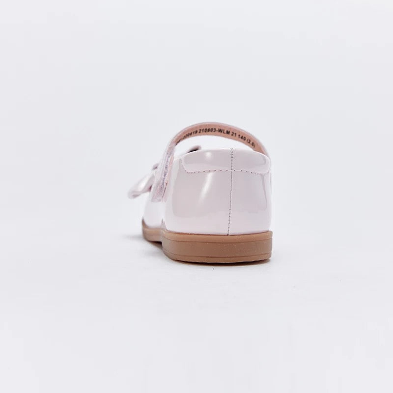 【16cm last one】dave&bella デイブベラ ベビーピンクリボンエナメルシューズ DB1220619