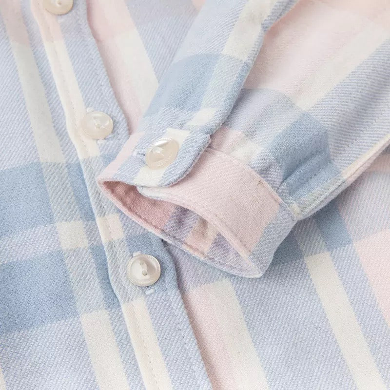 dave&bella Pale color check blouse DB1221686 90cm