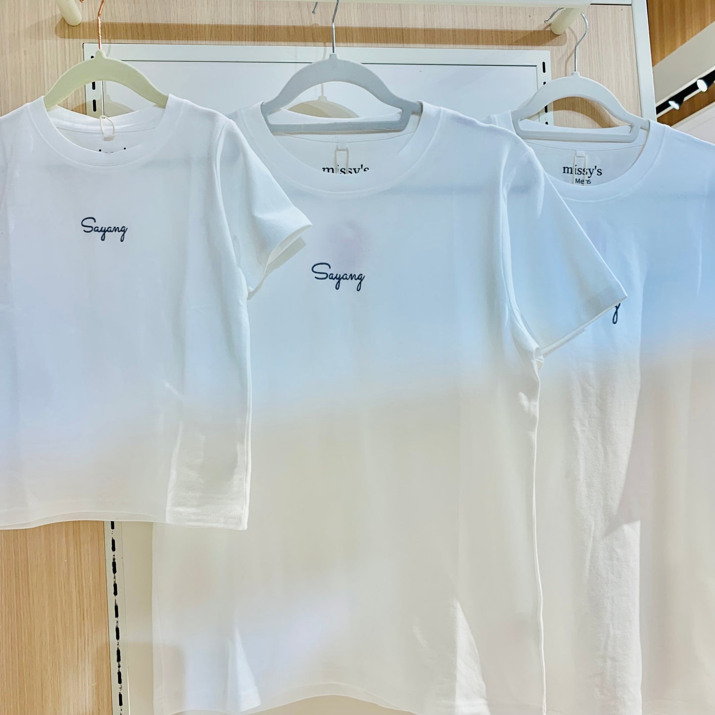 missy's original “sayang” embroidered organic cotton family T-shirt