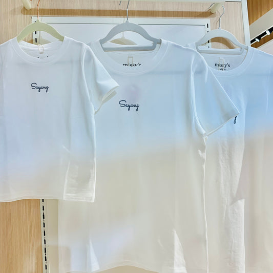 missy's original “sayang” embroidered organic cotton family T-shirt