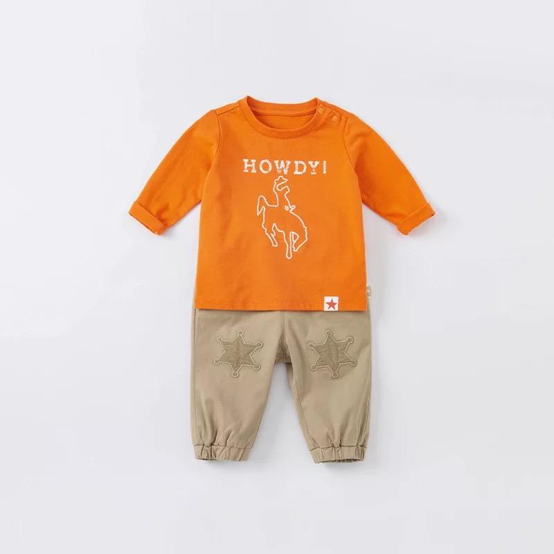 dave&bella  デイブベラ  HOWDY!オレンジロンT 24M