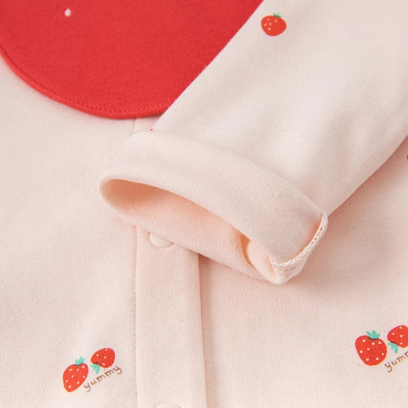 dave&bella デイブベラ スタイ付きいちごデザインロンパース DB1221170 59cm