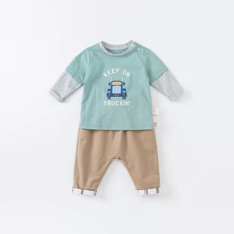 【73cm last one】dave&bella  デイブベラ  レイヤードトラックロンT