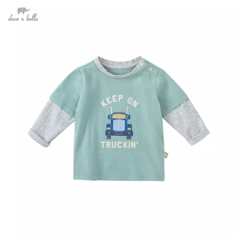 【73cm last one】dave&bella  デイブベラ  レイヤードトラックロンT