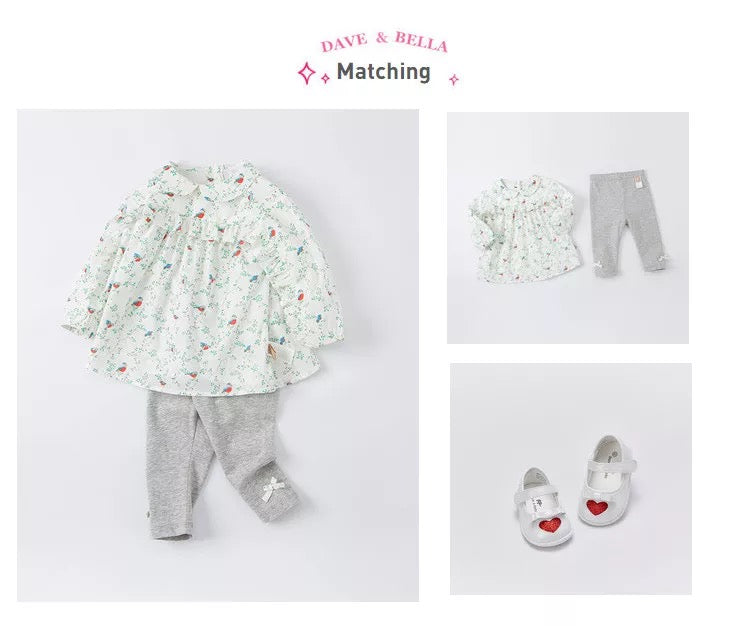 dave&bella デイブベラ バードデザインブラウスセットアップ DB1220238 90cm