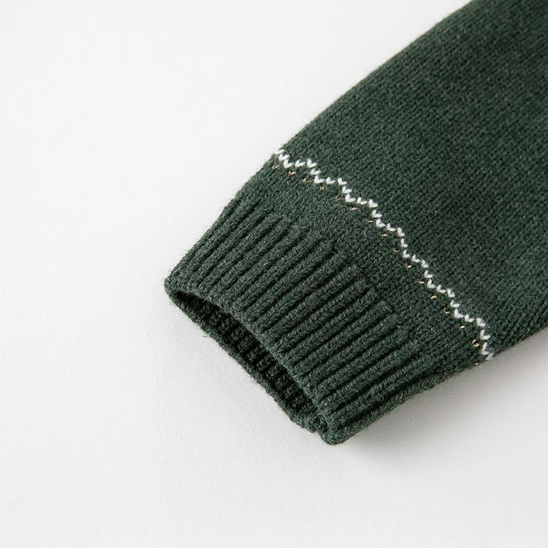 dave&bella デイブベラ フラワー刺繍ダークグリーンカーディガン DB3222812 90cm