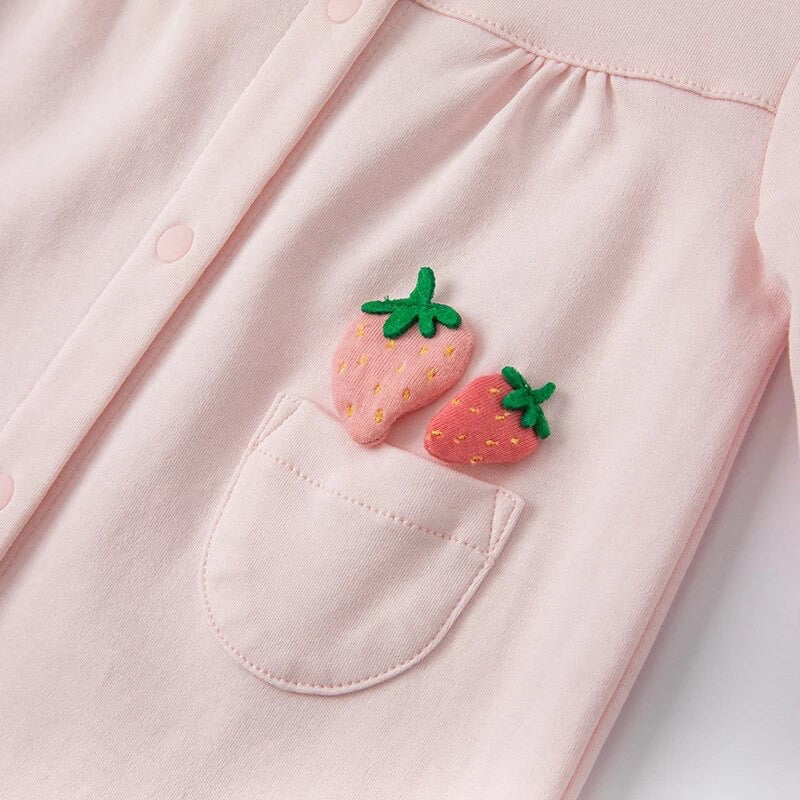 dave&bella デイブベラ いちごモチーフロンパース DB1221154