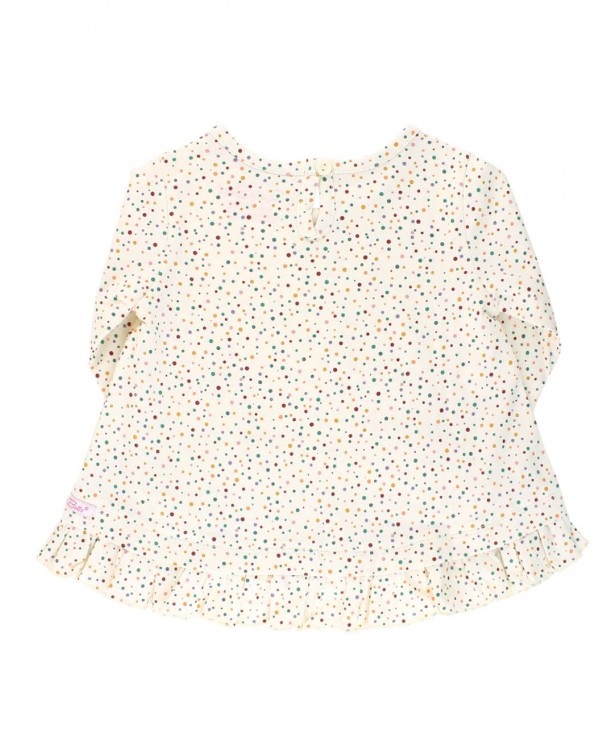 Ruffle Butts Spotty Dot Ruffle Hem Top