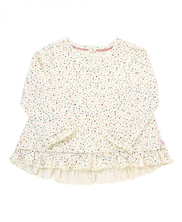 Ruffle Butts Spotty Dot Ruffle Hem Top