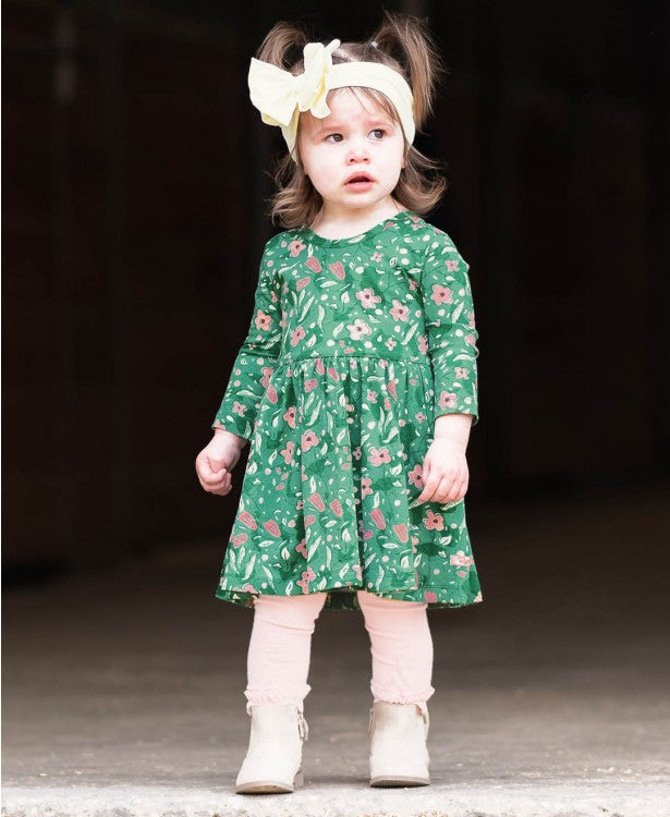 Ruffle Butts Delicately Floral Twirl Dress