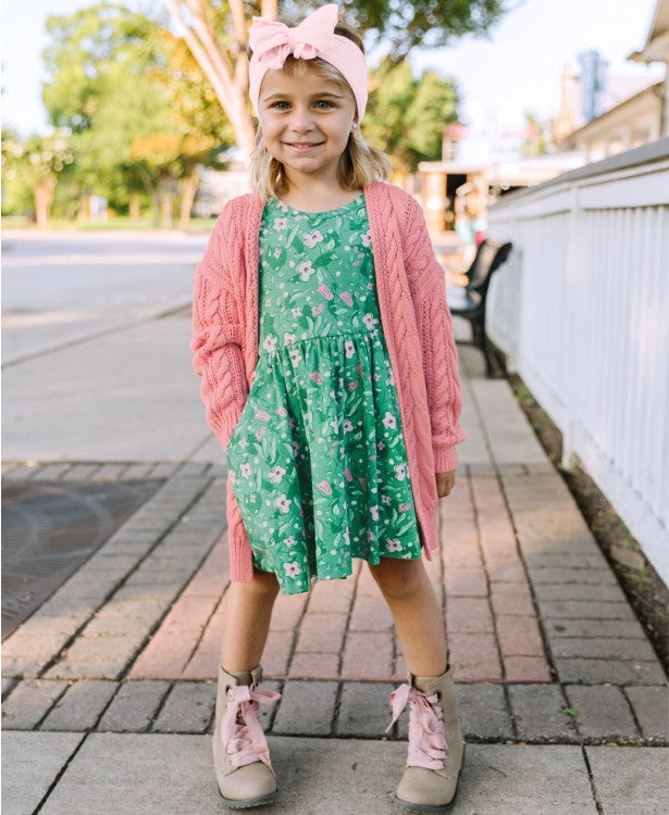 Ruffle Butts Delicately Floral Twirl Dress