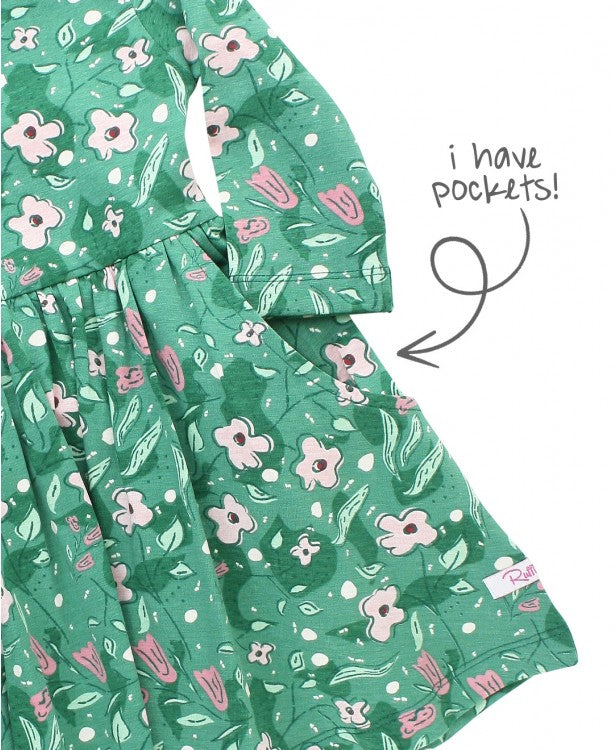 Ruffle Butts Delicately Floral Twirl Dress