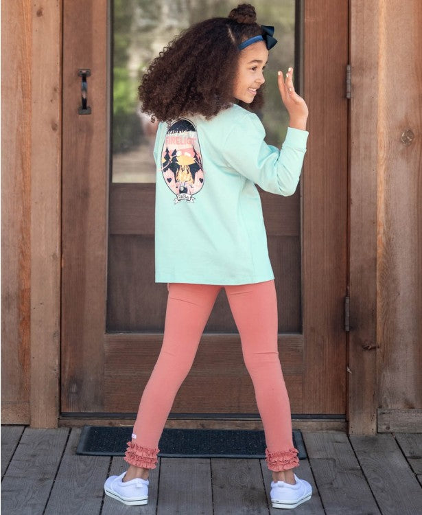 Ruffle Butts ラッフルバッツ Dusty Rose Ruffle Leggings