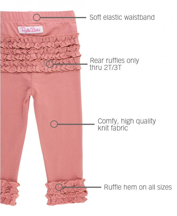 Ruffle Butts ラッフルバッツ Dusty Rose Ruffle Leggings