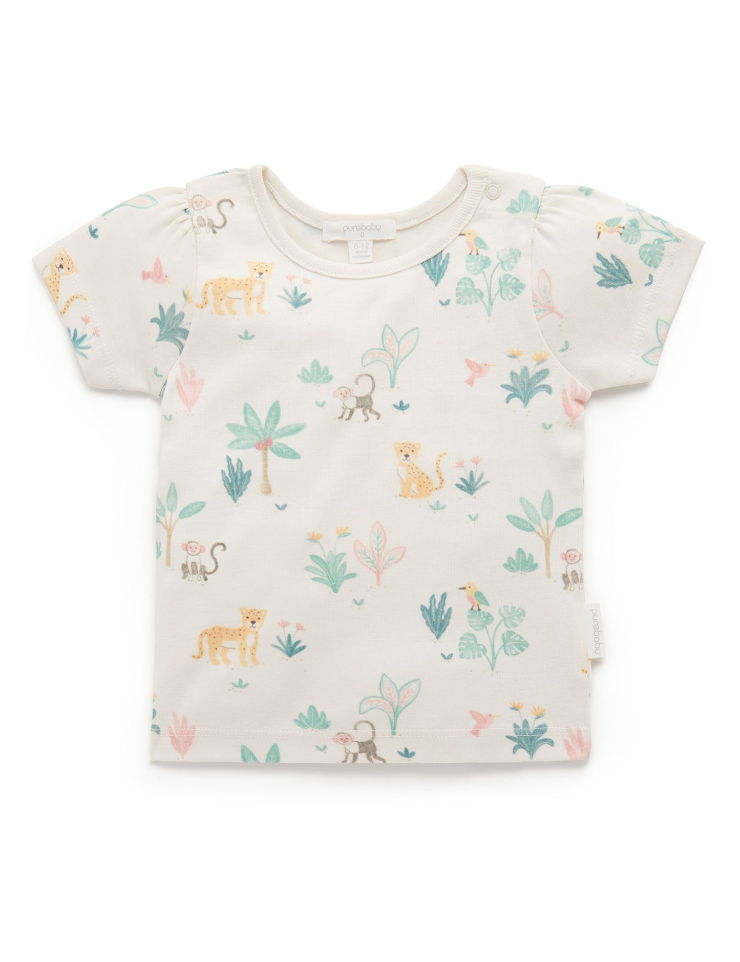 Purebaby Purebaby RIB TEE jungle dream print PB1027S22