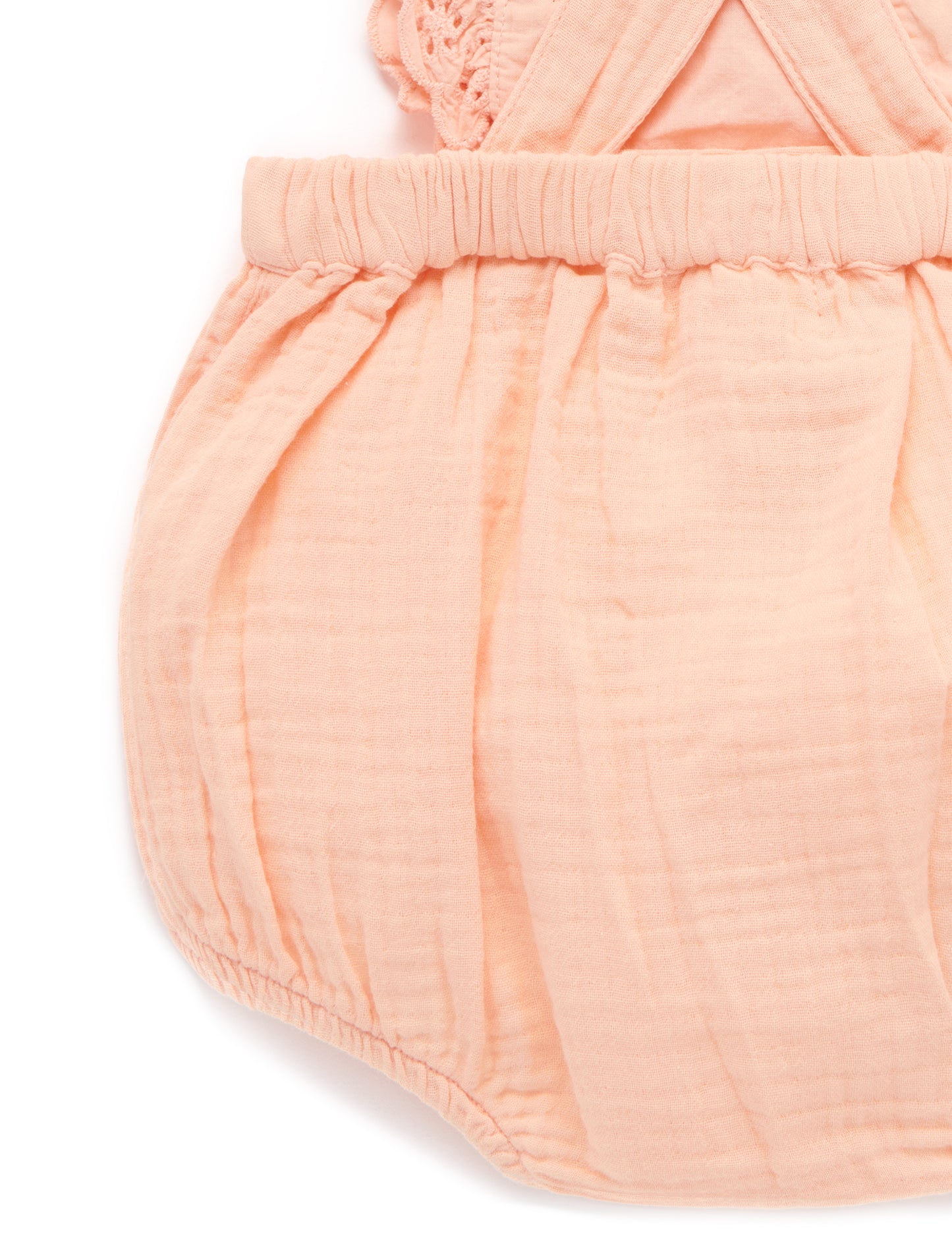 Purebaby RUFFLE ROMPER mango PN2051S22