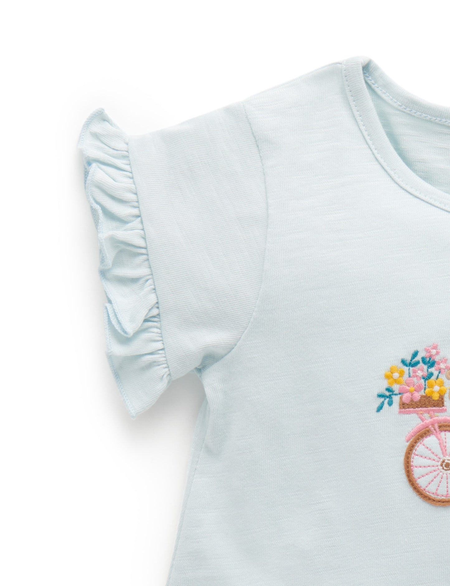 Purebaby RUFFLE TEE guava PB1029S22