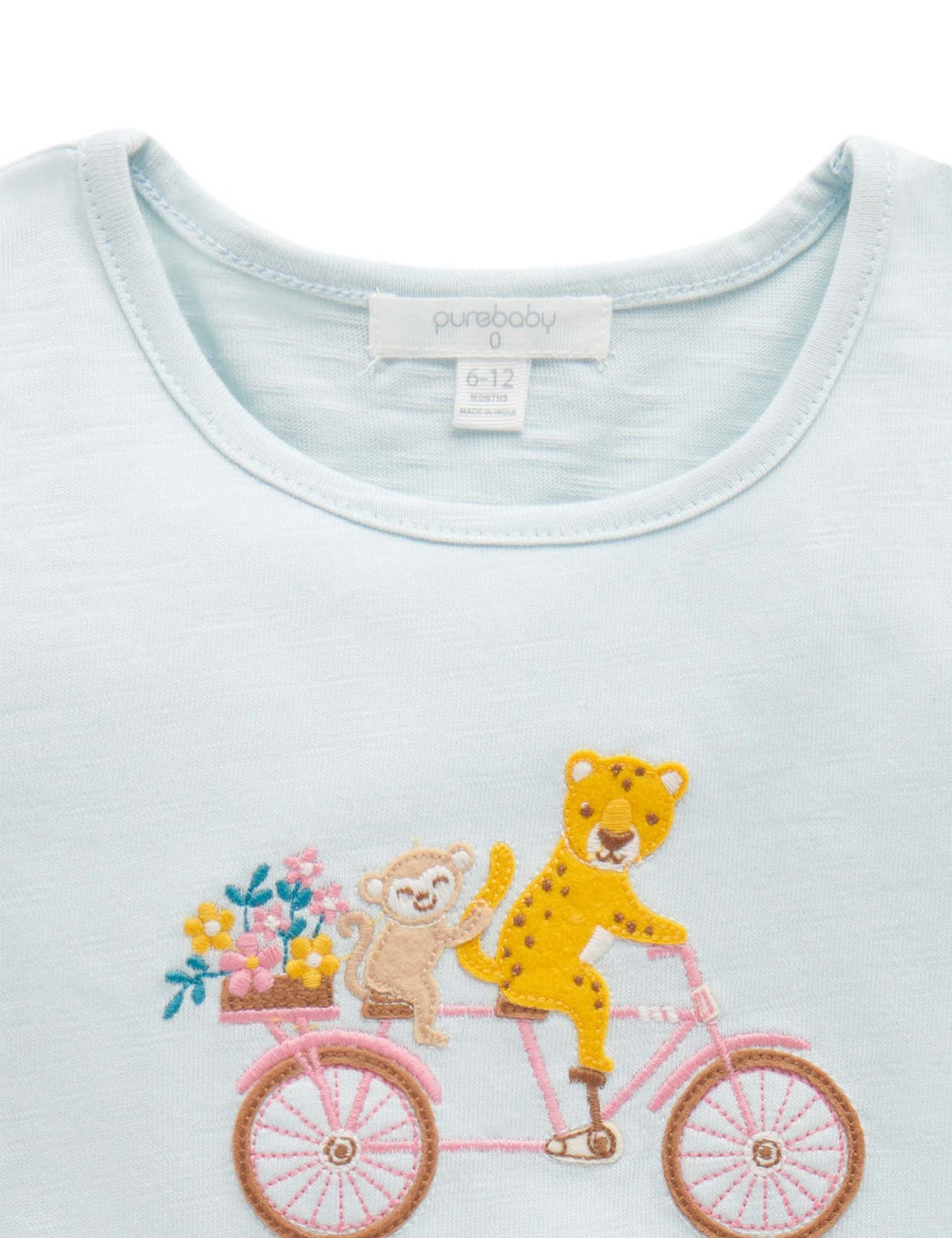 Purebaby RUFFLE TEE guava PB1029S22