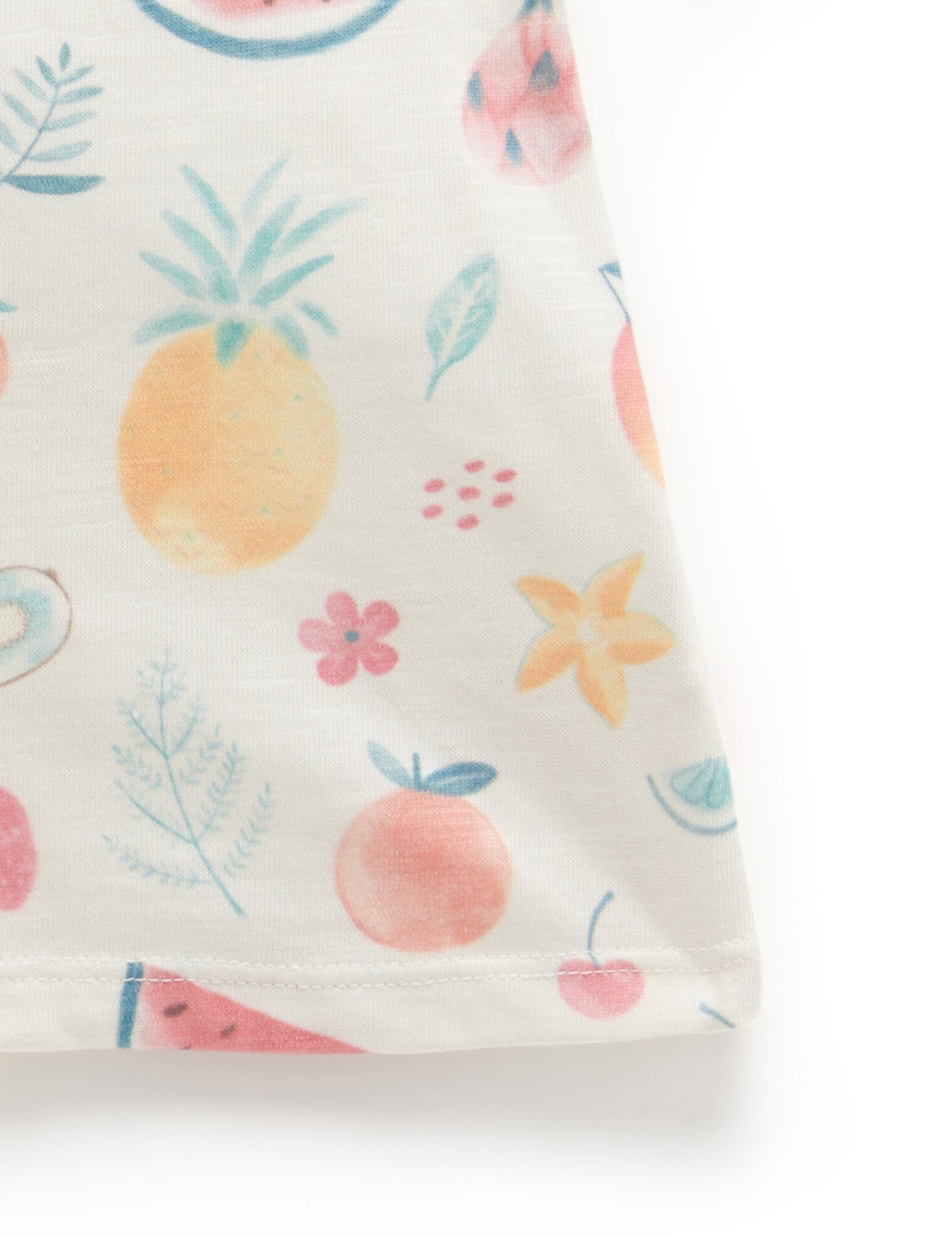 Purebaby RUFFLE TEE tropical fruits print PB1029S22