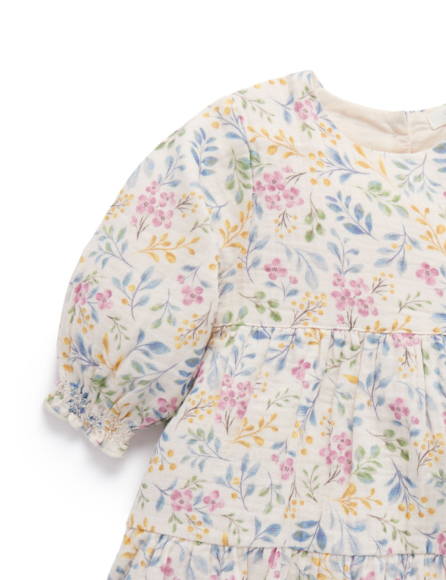 Purebaby Pure baby WINTER LEAVES DRESS winter leaves print PB1034W23