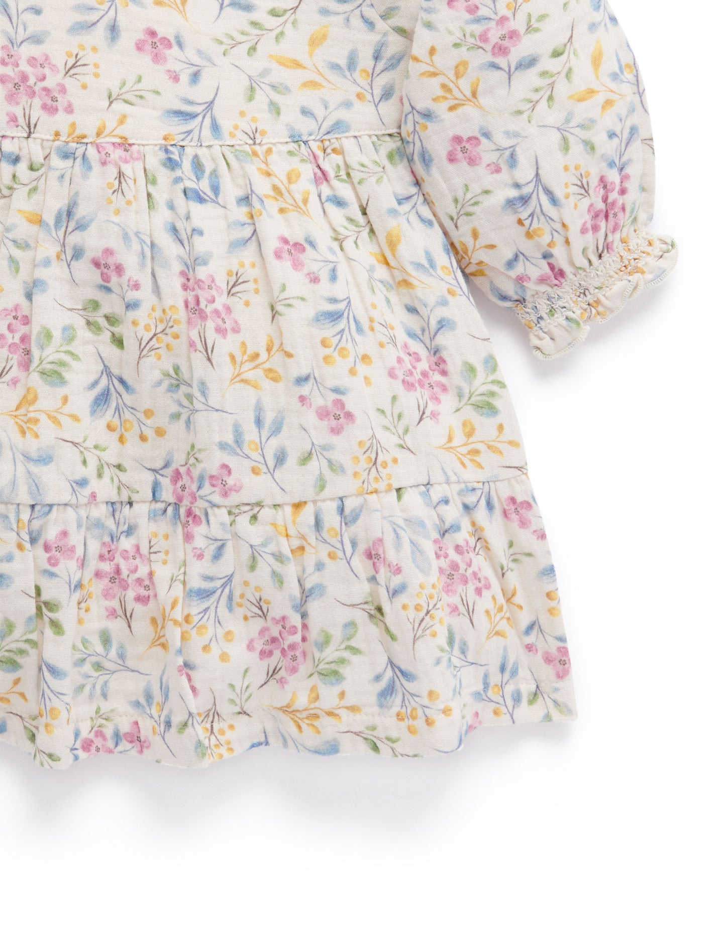 Purebaby Pure baby WINTER LEAVES DRESS winter leaves print PB1034W23