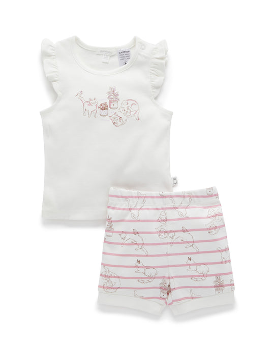 Purebaby ピュアベビー RUFFLE PJ SET PS5002S21