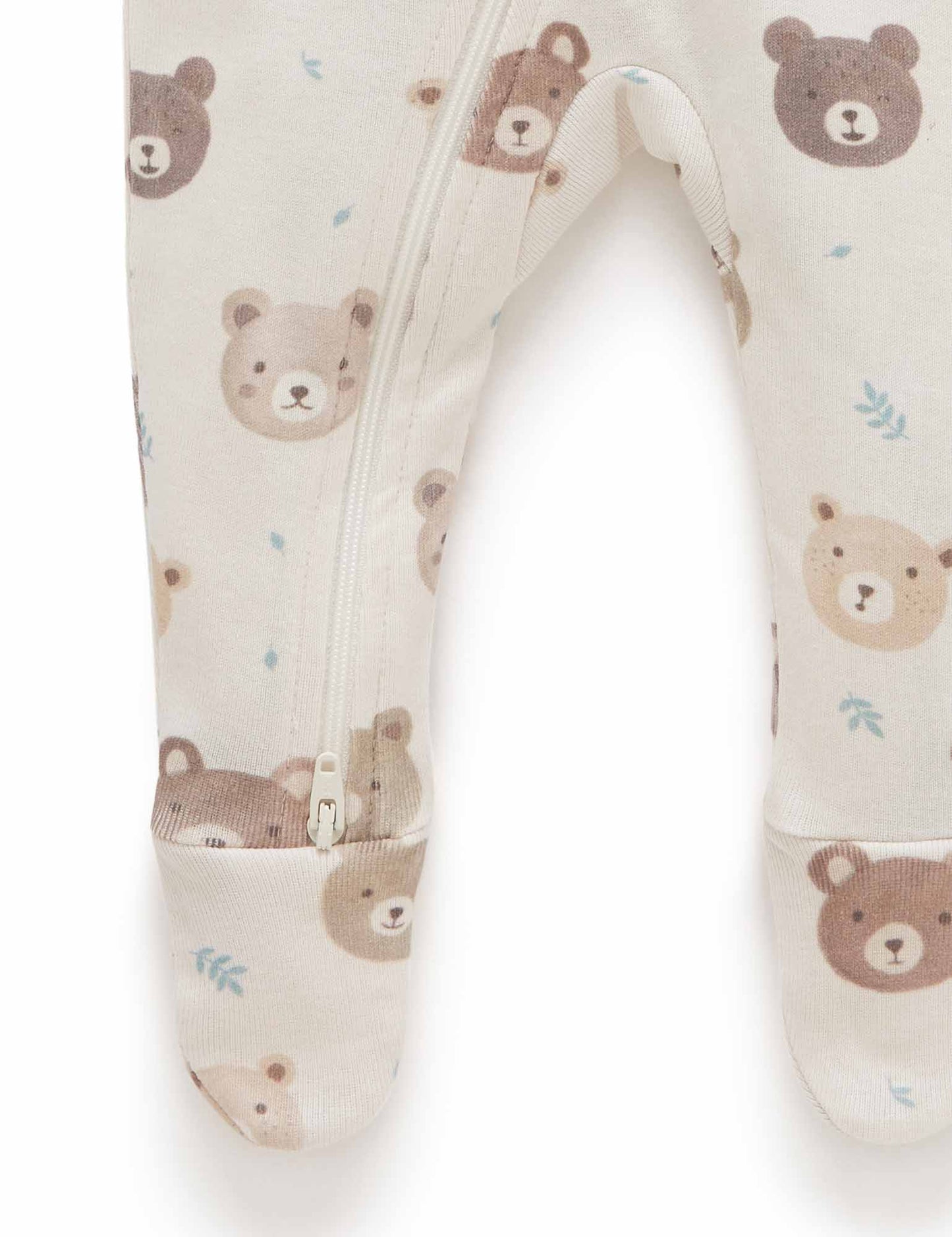 Purebaby Purebaby PRINTED ZIP GROWSUIT PN1005W22