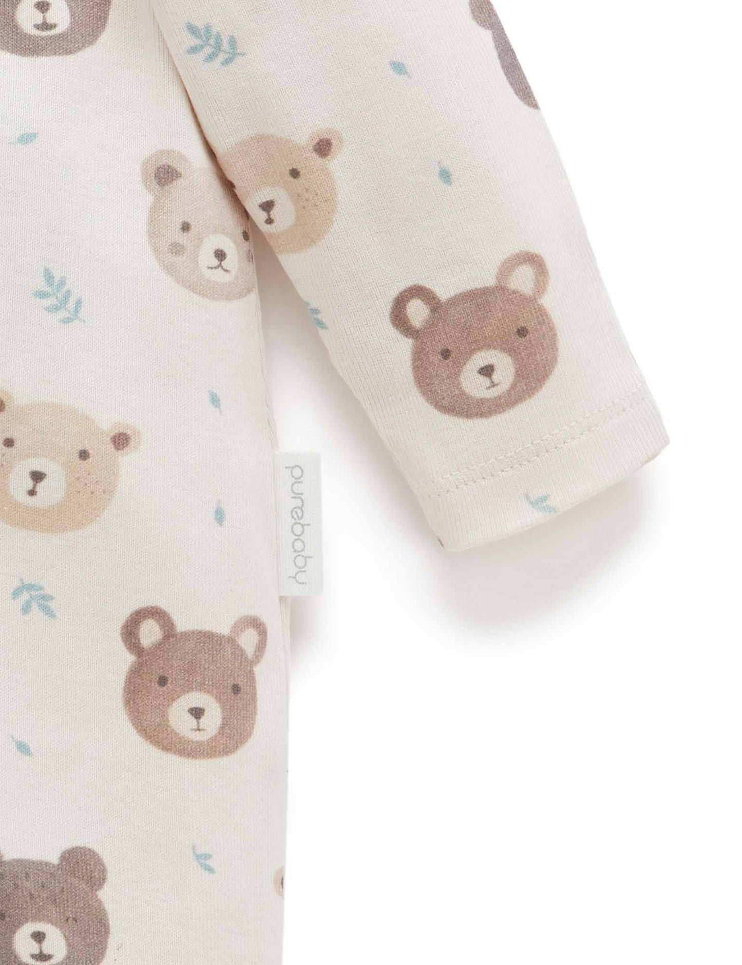 Purebaby Purebaby PRINTED ZIP GROWSUIT PN1005W22