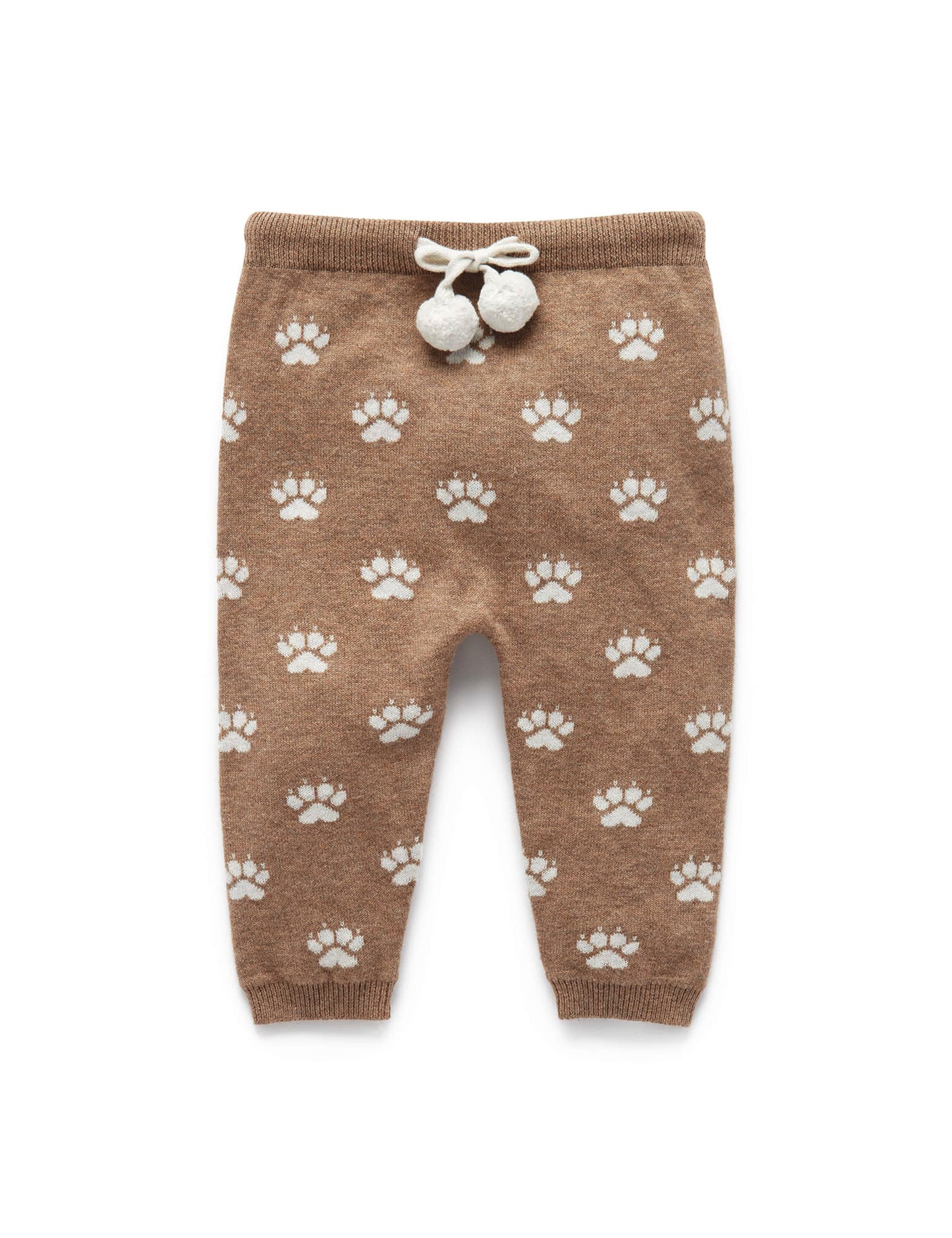 【0 last 1】Purebaby ピュアベビー ARCTIC LEGGINGS bear paw jacquard PN1032W23