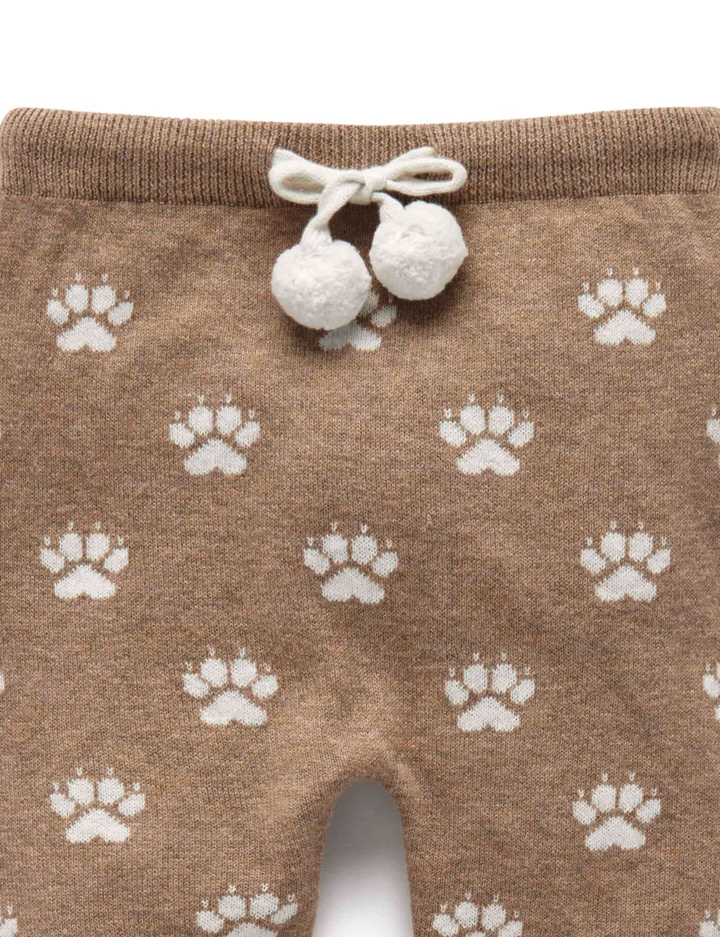 【0 last 1】Purebaby ピュアベビー ARCTIC LEGGINGS bear paw jacquard PN1032W23