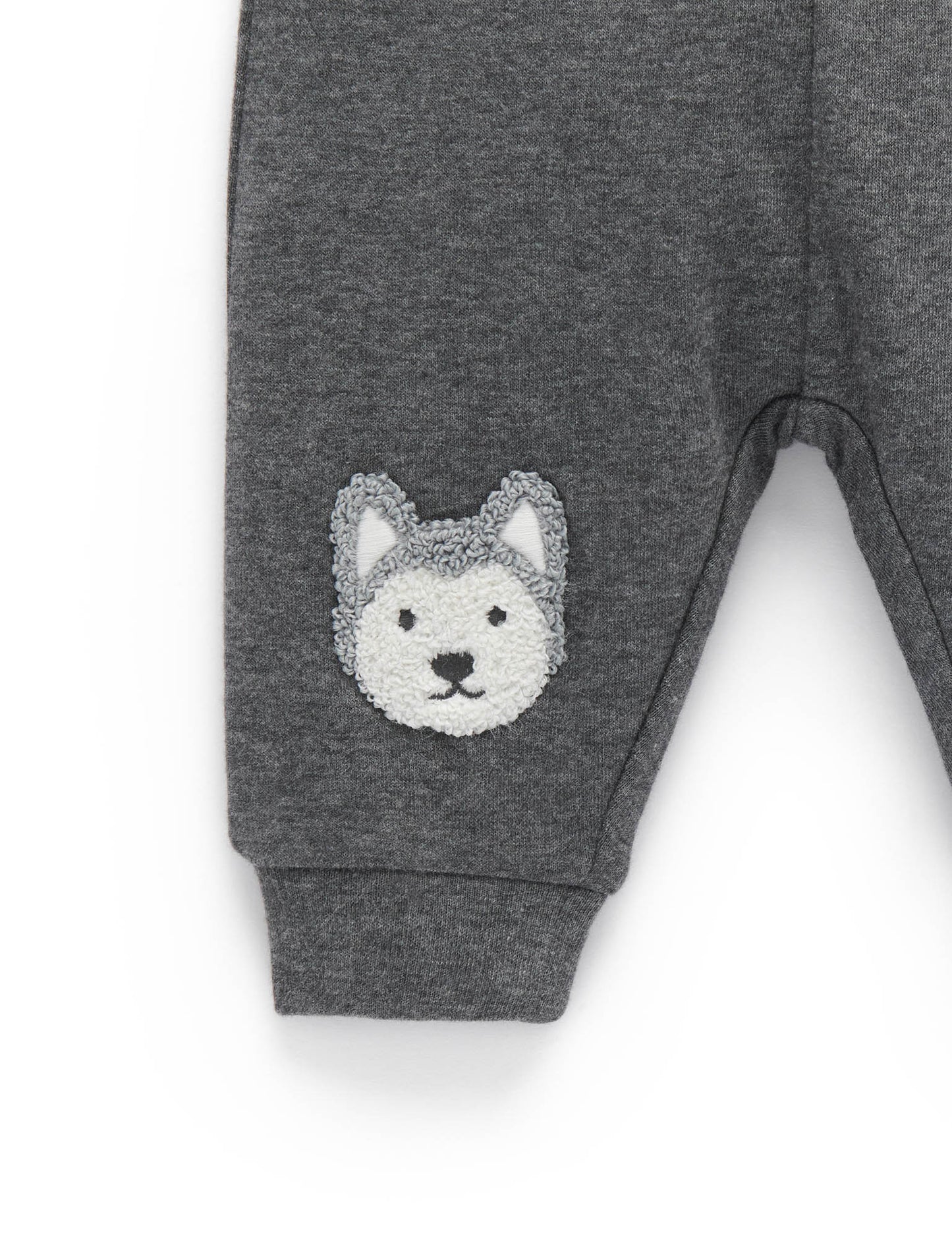 Purebaby ピュアベビー ANIMAL KNEE PATCH LEGGING granite melange PN1050W23