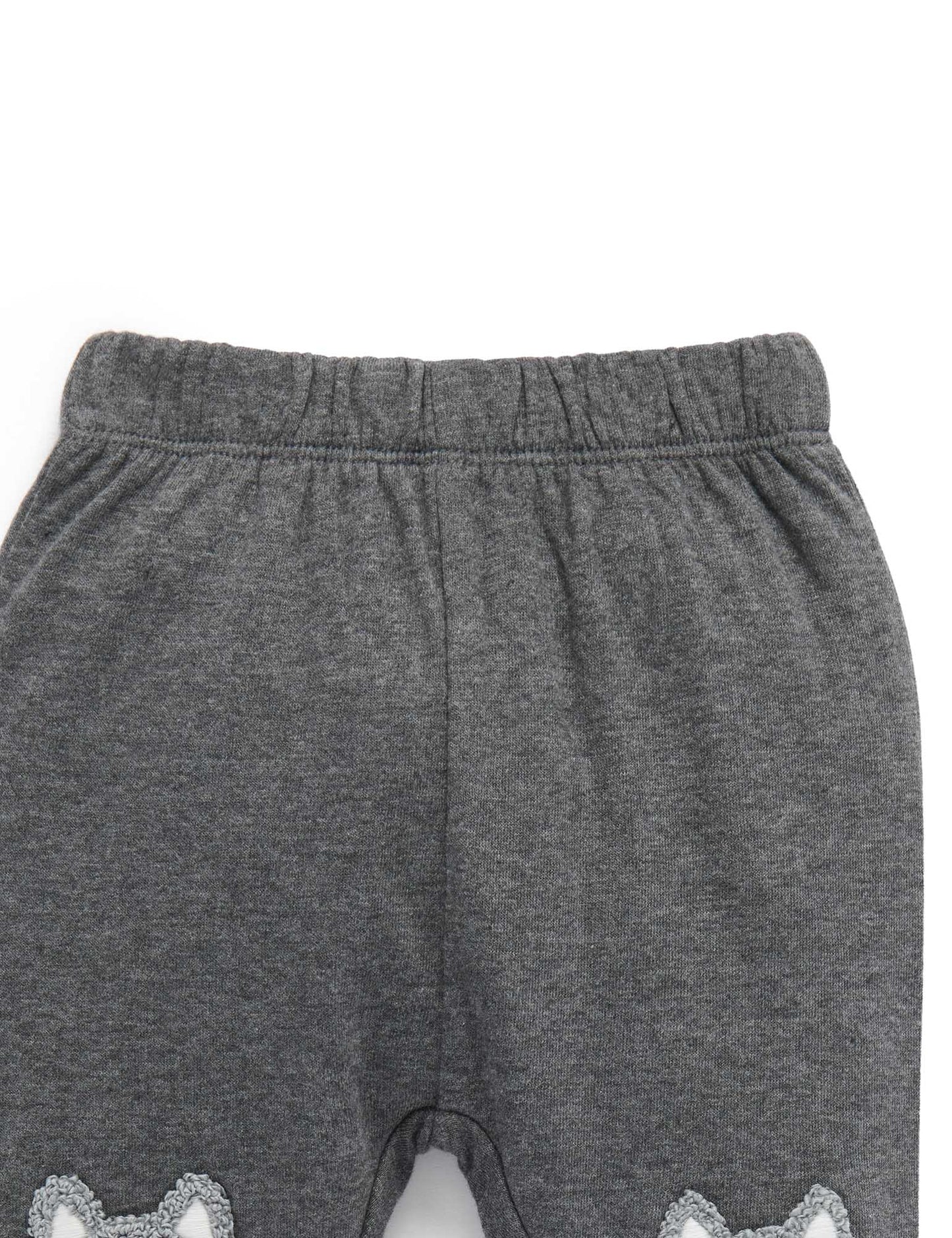 Purebaby ピュアベビー ANIMAL KNEE PATCH LEGGING granite melange PN1050W23