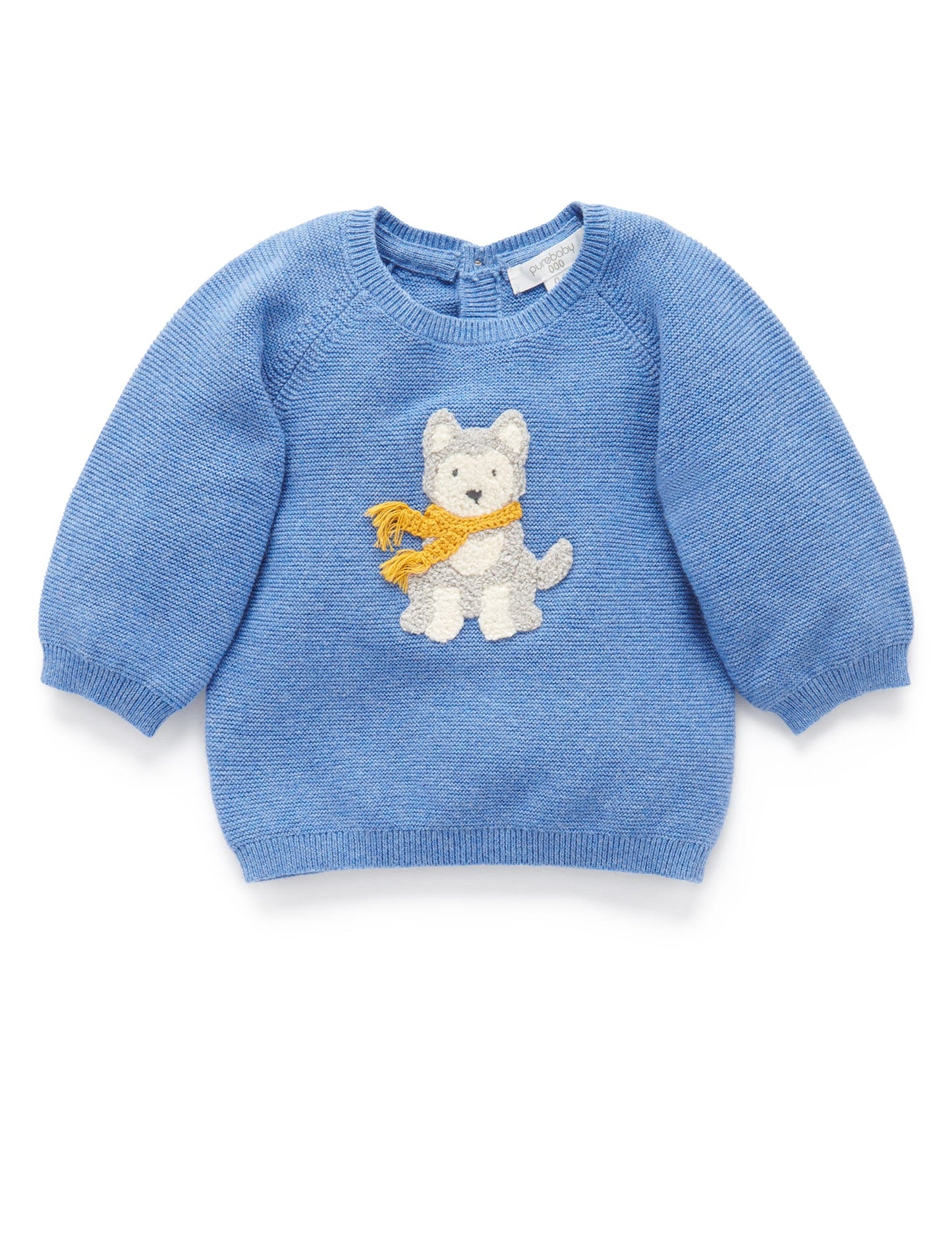 Purebaby Pure baby ARCTIC FRIEND JUMPER frost melange PN1031W23