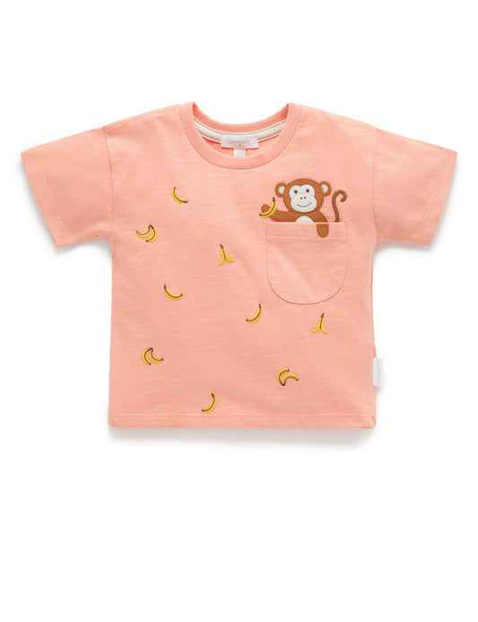 Purebaby Purebaby HUNGRY LITTLE MONKEY TEE PB1017S22
