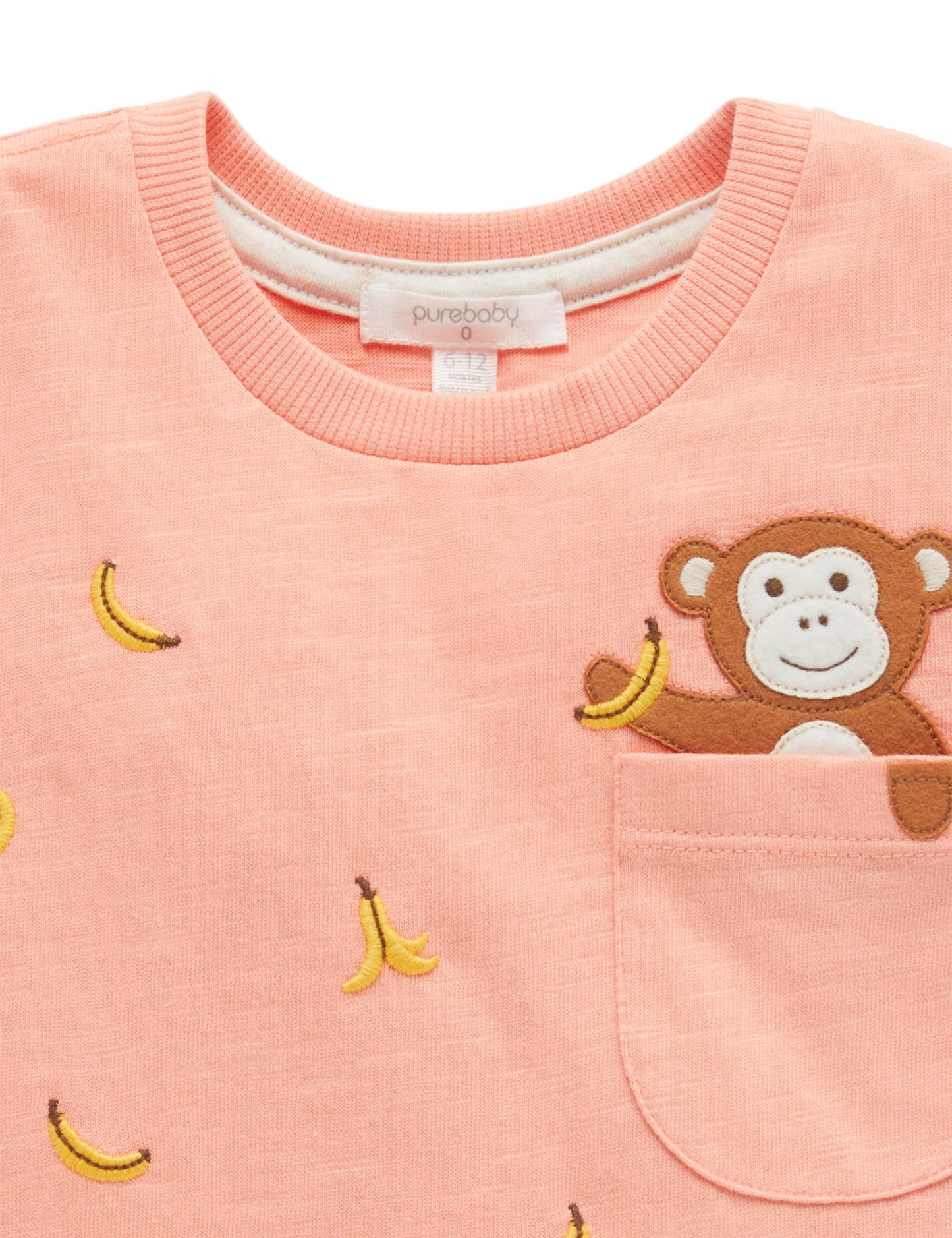 Purebaby Purebaby HUNGRY LITTLE MONKEY TEE PB1017S22