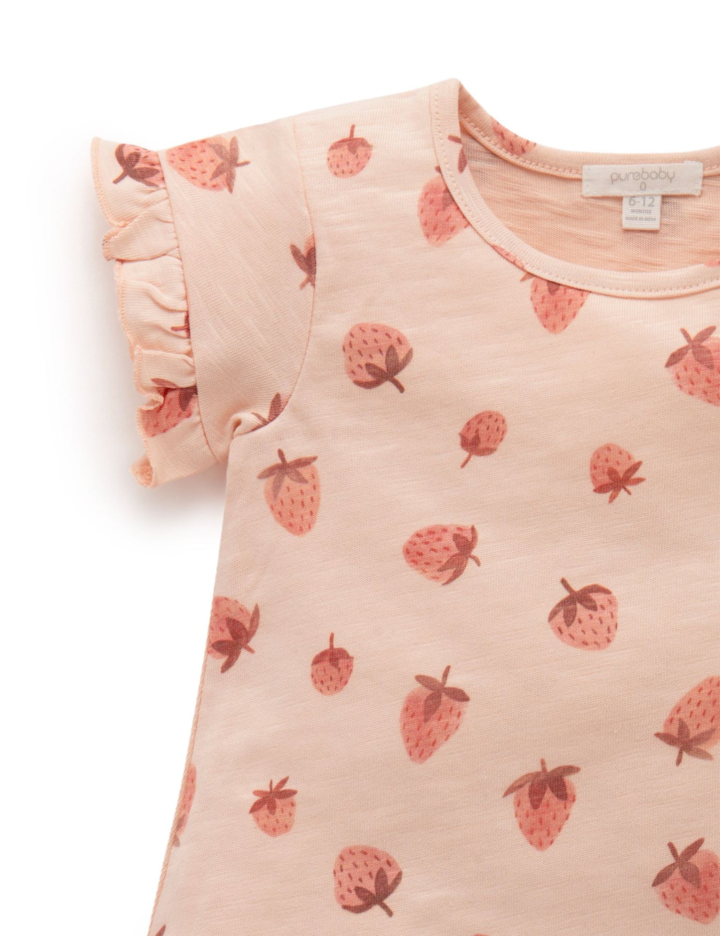 purebaby Pure Baby Basic Ruffle Tee PN1016S21