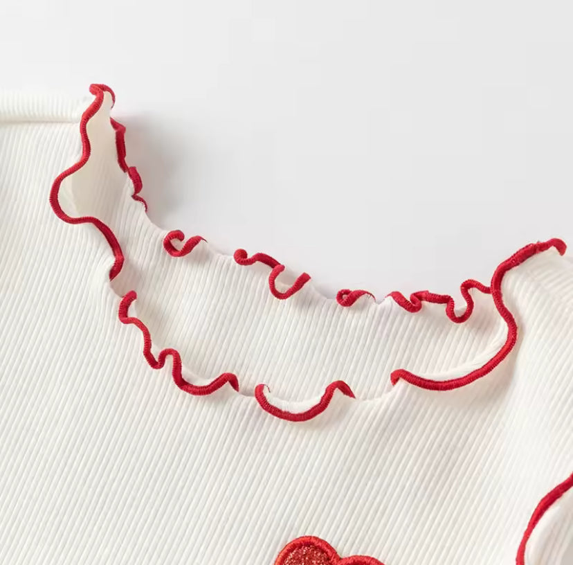 【予約】dave&bella デイブベラ　ハート刺繍ワンピース　DB2253134