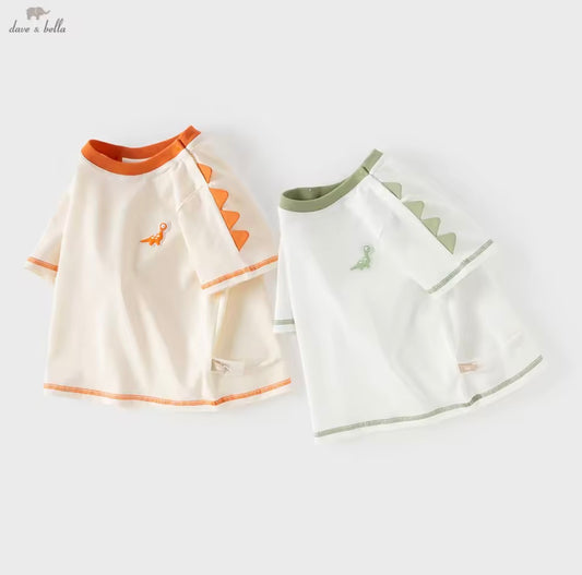 【予約】dave&bella デイブベラ　ダイナソーデザインTシャツ　DB2262427